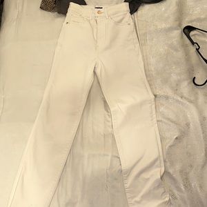 Super high rise white/cream slim jeans